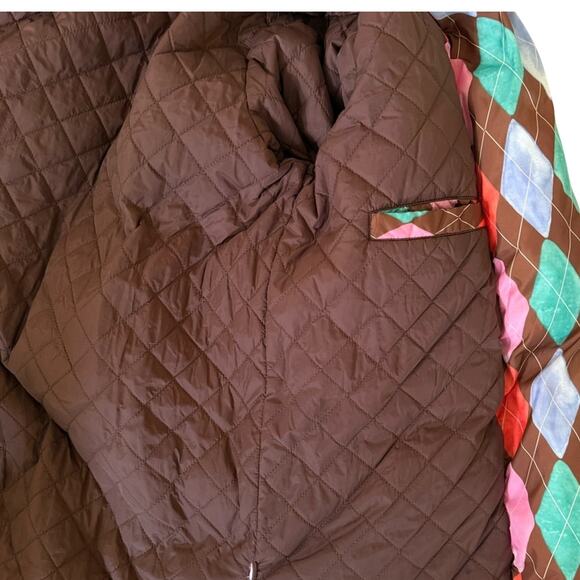 EUC $450 Rachel Antonoff Colorful Argyle Belted Puffer - Size Small - Picture 12 of 14